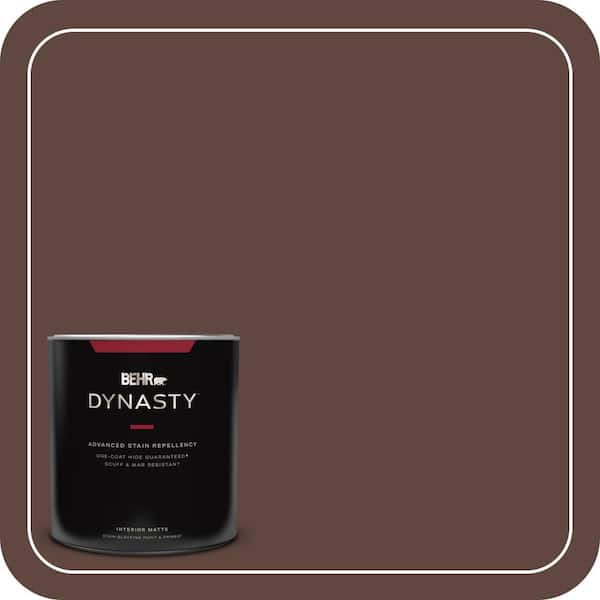 BEHR DYNASTY 1 qt. #180F-7 Warm Brownie Matte Interior Stain-Blocking Paint and Primer