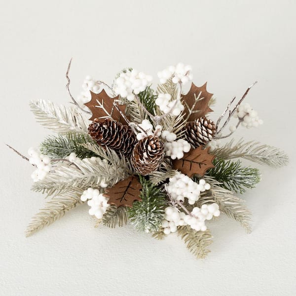 SULLIVANS 11 in. H Berry And Leaf Orb Multicolored