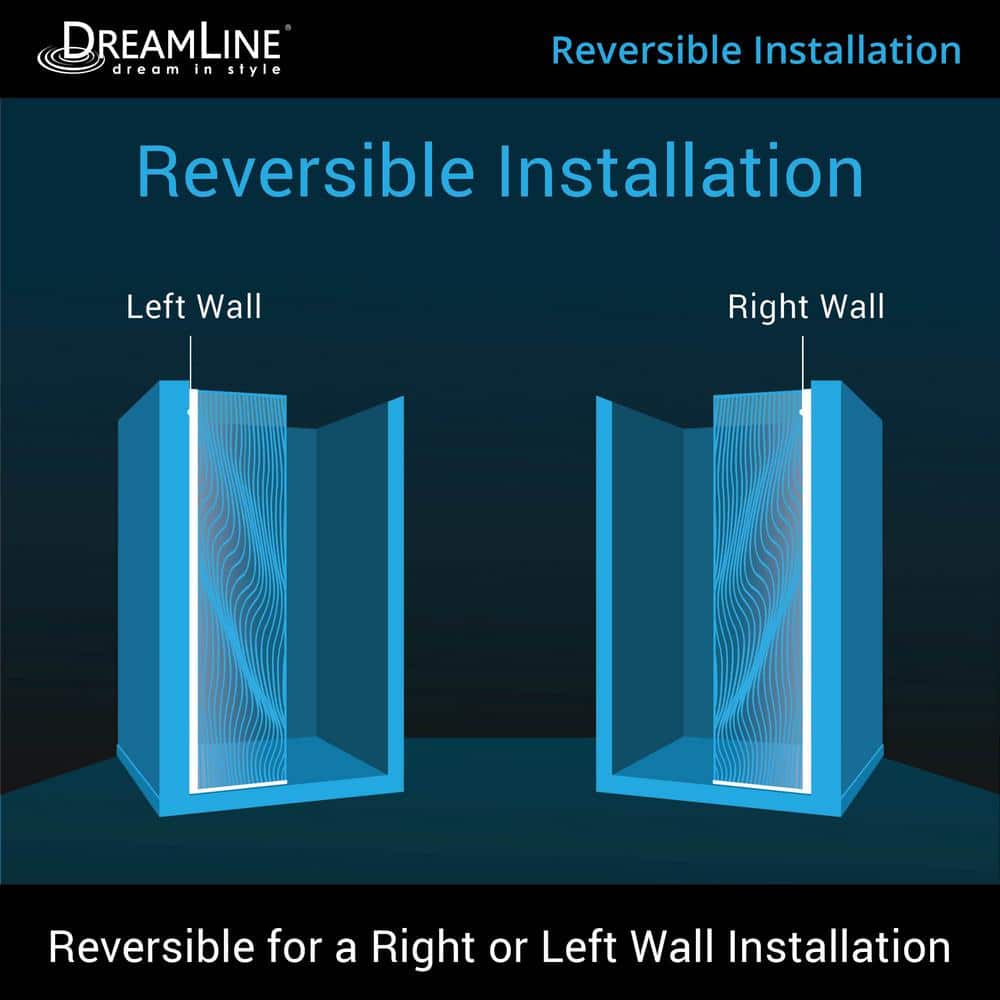 Platinum Linea 34" Frameless ClearMax Glass Shower Screen