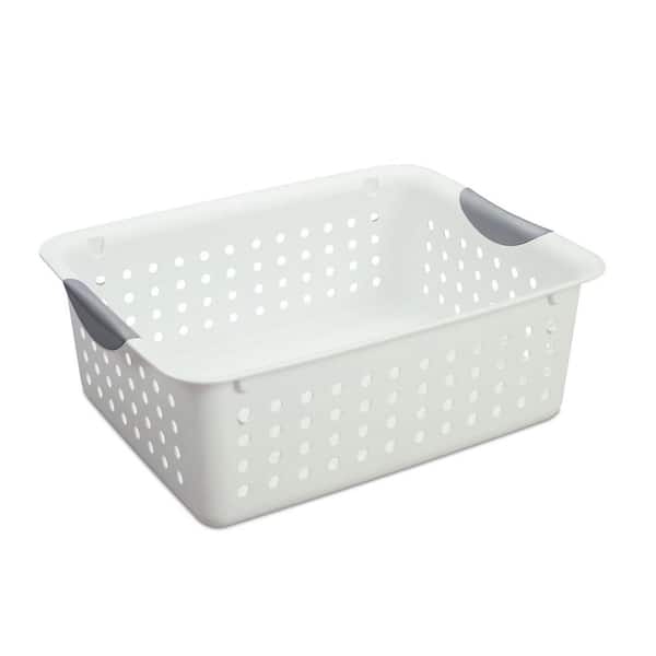 Sterilite 5 in. H x 10.75 in. W x 13.75 in. D White Plastic Cube Storage Bin 30-Pack