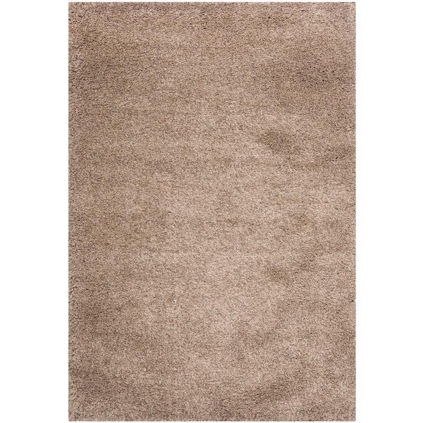 SAFAVIEH California Shag Taupe 8 ft. x 10 ft. Solid Area Rug SG151-2424-8 -  The Home Depot
