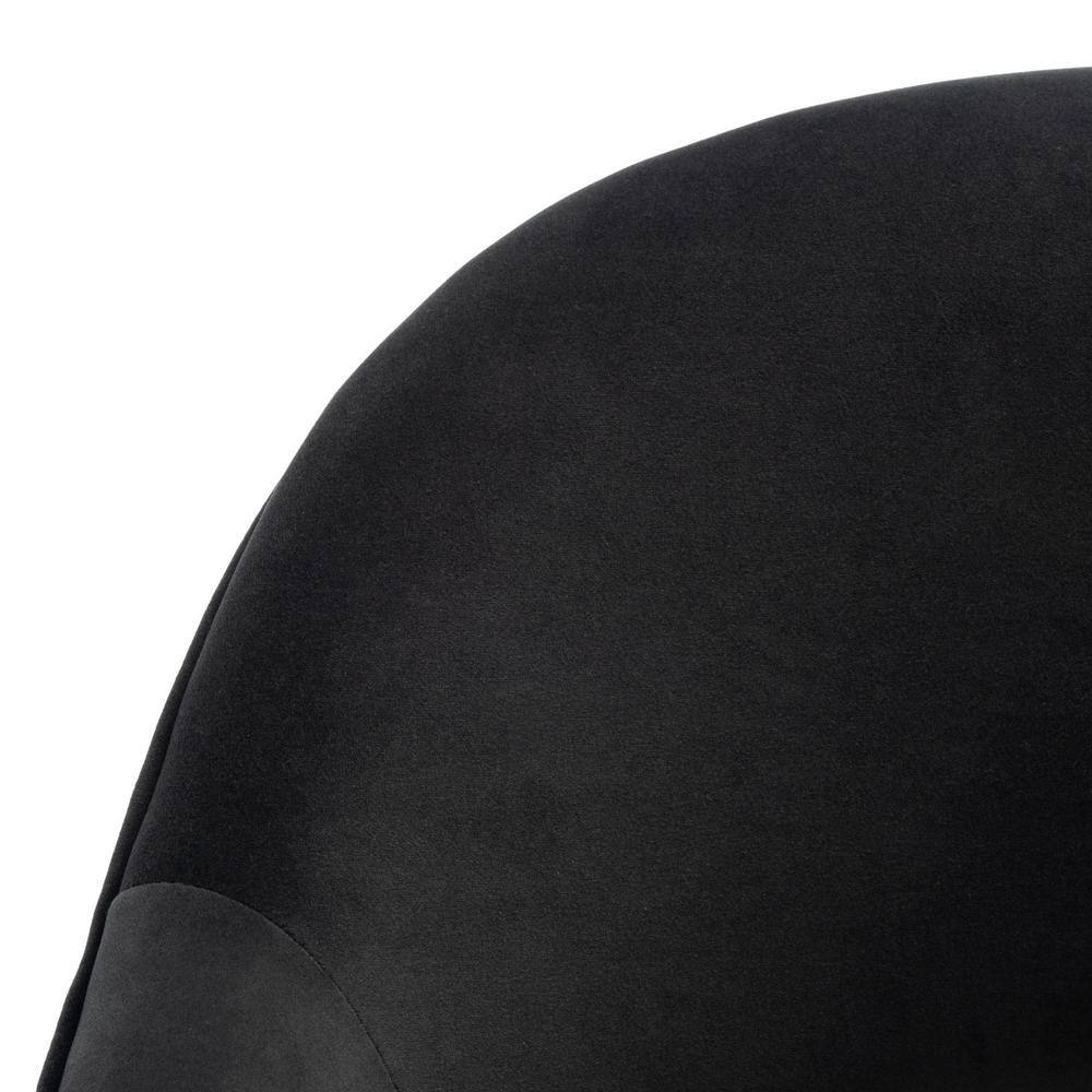 Dublyn Black Velvet Accent Chair with Gold Legs