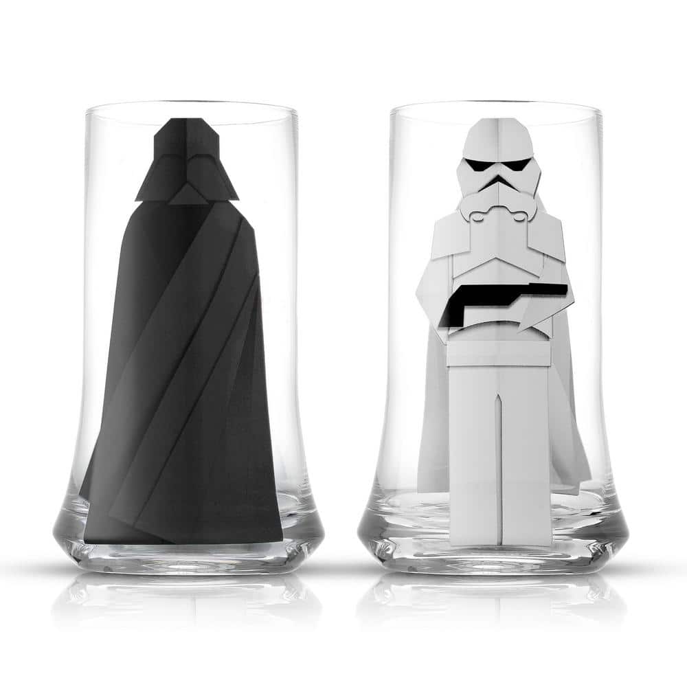 JoyJolt STAR WARS LUKE SKYWALKER Jedi Drinking Glasses 10oz Set Of 2 NEW