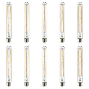 60-Watt Equivalence 4.6 in. T10 LED E26 Tube Light Bulbs, Warm White 2700K, (10-Pack)