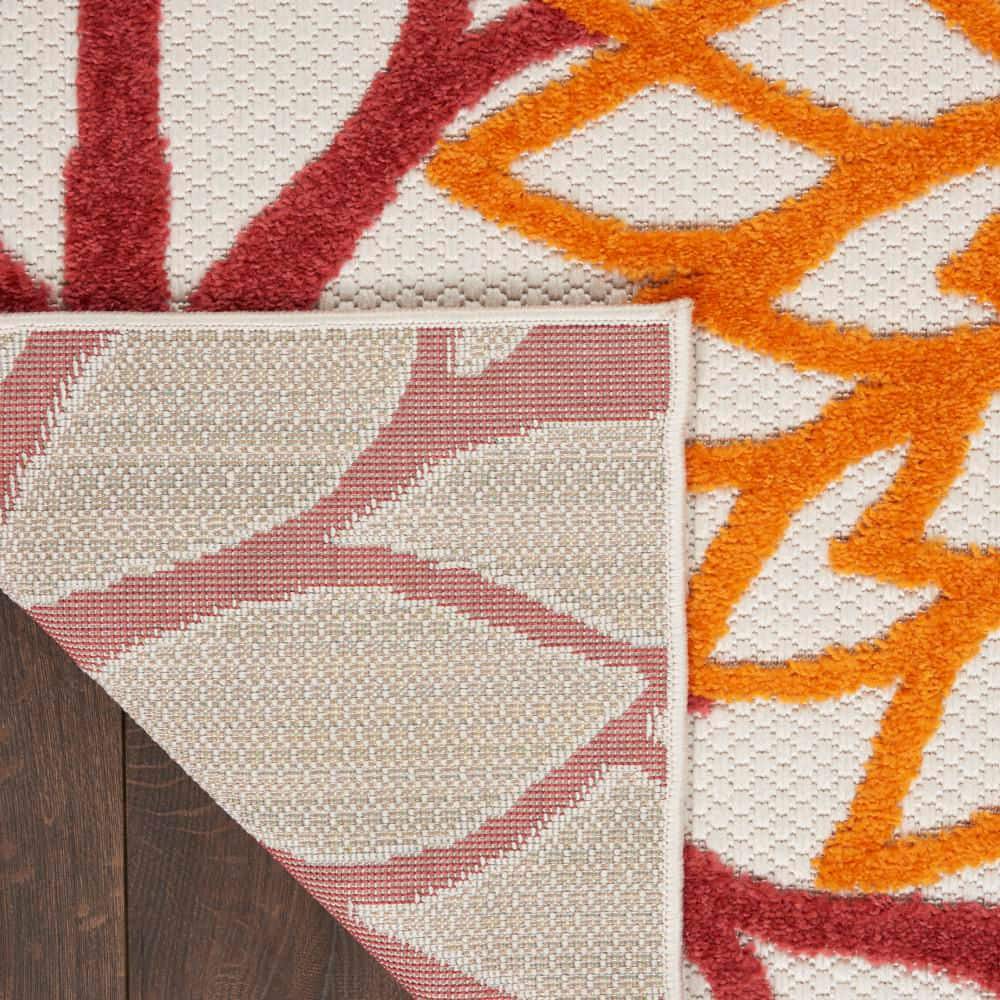 Tropical Elegance Red Floral Synthetic Runner Rug 2'x6'