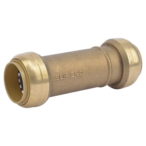SharkBite 1 in. Push-to-Connect Brass Slip Coupling Fitting