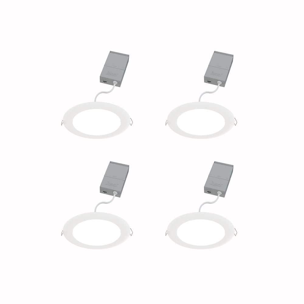 Contractor Select WF6 6 in. Selectable CCT Ultra Slim Canless Integrated LED White Recessed Light Trim (4-Pack) price history on PriceWatchPro
