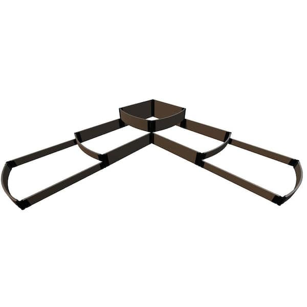 Frame It All Tool-Free Uptown Brown Composite Raised Garden Bed Split ...