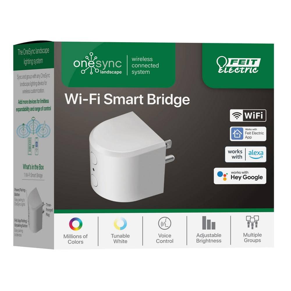 Feit White Wireless Smart Wi-Fi Bridge with Alexa and Google Assistant