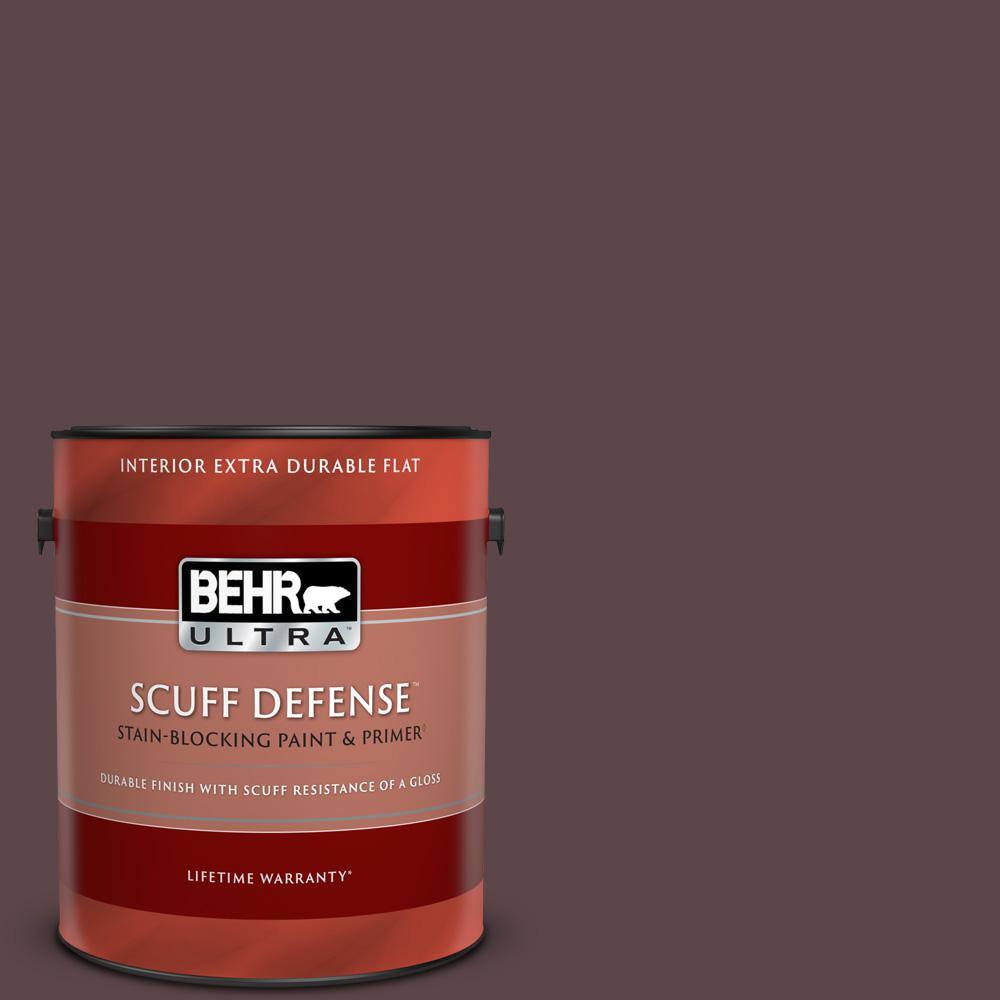1 gal. Home Decorators Collection #HDC-CL-07 Dark Berry Extra Durable Flat Interior Paint & Primer