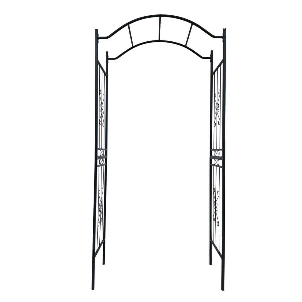 Outside Dimensions: 90.48 in. x 43.2 in. Metal Arch Garden Arbor Climbing Plants Support Trellis price history on PriceWatchPro