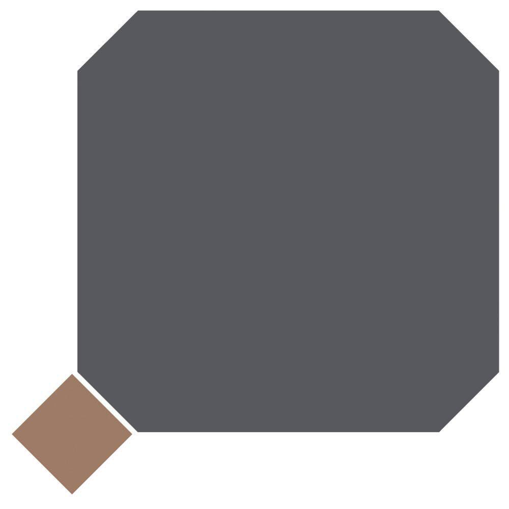 Vaudeville Octagon Antracita with Taco Marron 8 in. x 8 in. Porcelain Floor and Wall Take Home Tile Sample price history on PriceWatchPro