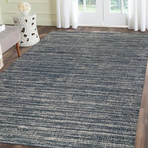 Maryland 9 ft. X 12 ft. Blue Striped Area Rug