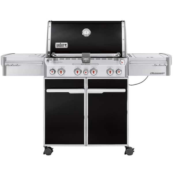 Weber Summit E-470 4-Burner Liquid Propane Gas Grill in Black with Built-In Thermometer and Rotisserie