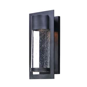 Focus 1-Light Black Integrated LED Outdoor Wall Lantern Sconce