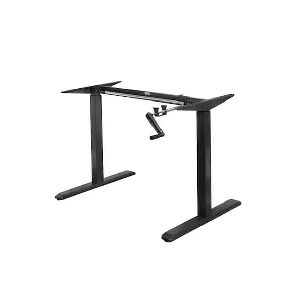 ErgoMax 25.5 in. Rectangular Black Standing Desk with Adjustable Height Feature
