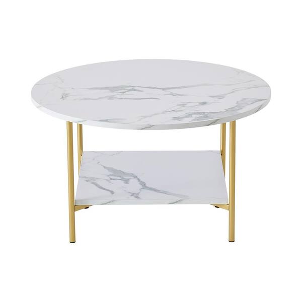 double marble coffee table