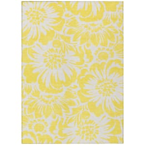 Chantille ACN551 Yellow 10 ft. x 14 ft. Machine Washable Indoor/Outdoor Geometric Area Rug