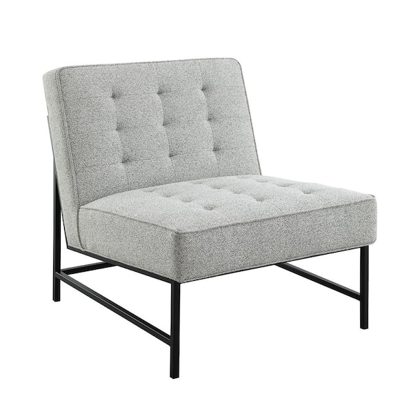 DEVON & CLAIRE Vanderbuilt Ivory Tufted Fabric Accent Chair