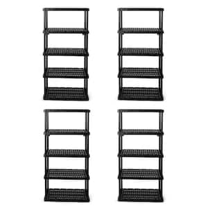 Black 5-Shelf Knect-A-Shelf Ventilated Heavy Duty Storage (18 in. x 36 in. x 72 in.) (4-Pack)
