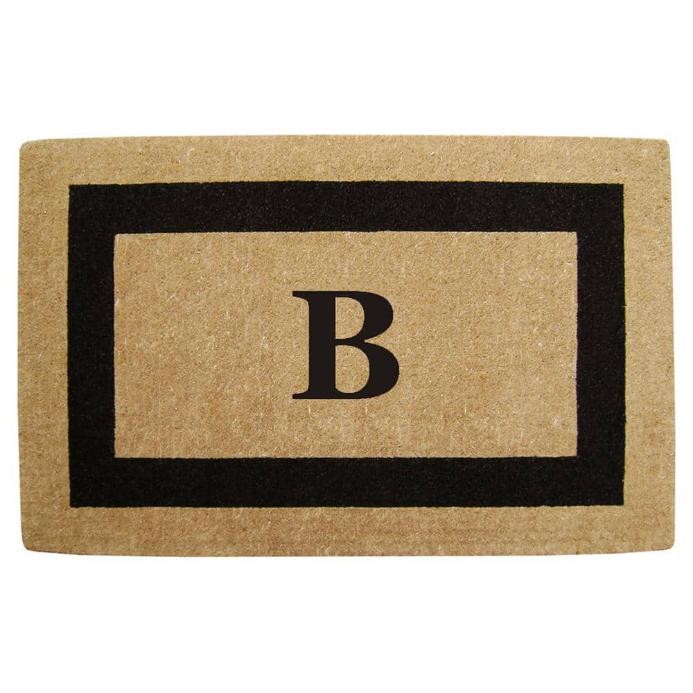 Heavy Duty Brown 30 in. x 48 in. Coir Single Picture Frame Monogrammed B Indoor Outdoor Door Mat price history on PriceWatchPro