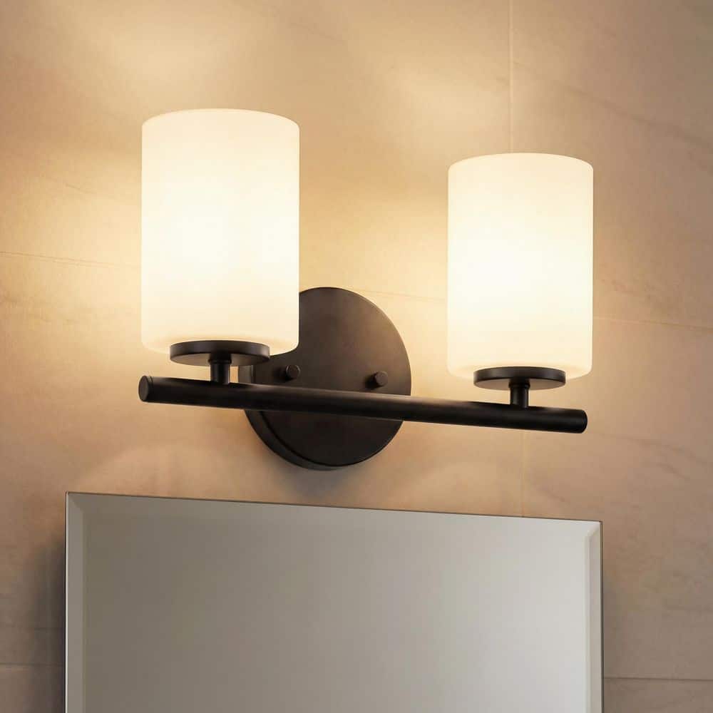 Progress Lighting Replay Collection 13 in. 2-Light Black Etched