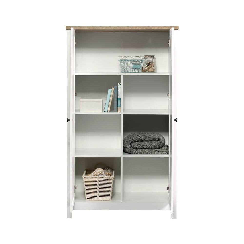 Cottage Road Soft White Freestanding Office Storage Cabinet with Adjustable Shelving