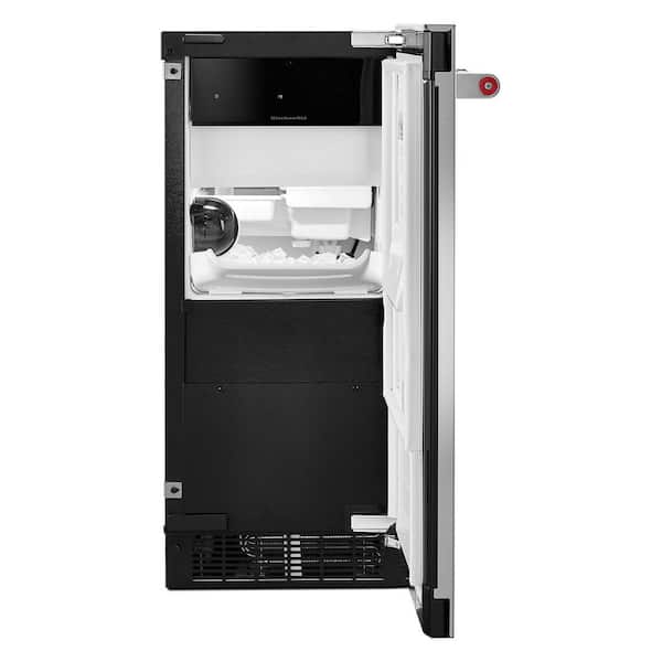 Kitchenaid 15 In 50 Lb Built In Ice Maker In Printshield Stainless Steel Kuix535hps The Home Depot