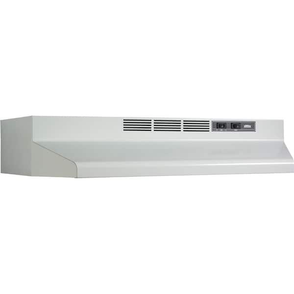 Broan-NuTone F40000 42 in. 230 Max Blower CFM Convertible Under-Cabinet Range Hood with Light in White