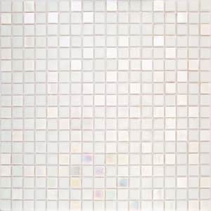 Mingles 11.6 in. x 11.6 in. Glossy Pearl White Glass Mosaic Wall and Floor Tile (18.69 sq. ft./case) (20-pack)