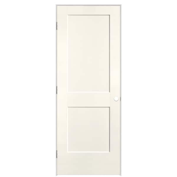Masonite 30 in. x 80 in. 2-Panel Logan Right-Hand Solid Core Ivory Keys Molded Composite Single Prehung Interior Door