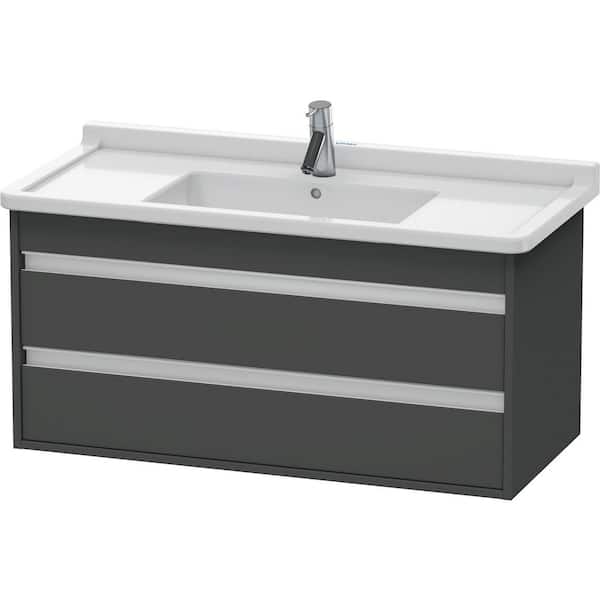 Duravit Ketho 17.88 in. W x 39.38 in. D x 18.88 in. H Bath Vanity Cabinet without Top in Graphite