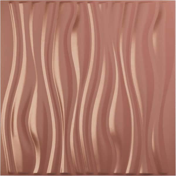 Ekena Millwork 19-5/8-in W x 19-5/8-in H Leandros EnduraWall Decorative 3D Wall Panel Champagne Pink