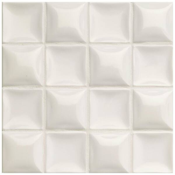 Merola Tile Duna Nacar Cream Pearl 7-7/8 in. x 7-7/8 in. Ceramic Wall Tile