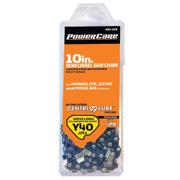 Powercare 10 in. Y40 .043 in. Semi Chisel Chainsaw Chain