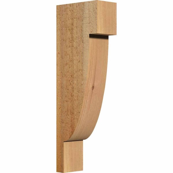 Ekena Millwork 4 in. x 8 in. x 24 in. Western Red Cedar Alpine Rough Sawn Corbel
