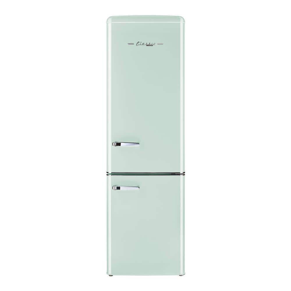 Unique Appliances Classic Retro 21.6 in. 8.7 cu. ft. Retro Bottom Freezer Refrigerator in Summer Mint Green, ENERGY STAR