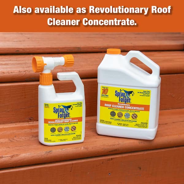 Spray & Forget 1 Gal. Revolutionary Roof Cleaner Concentrate SF100 - The  Home Depot