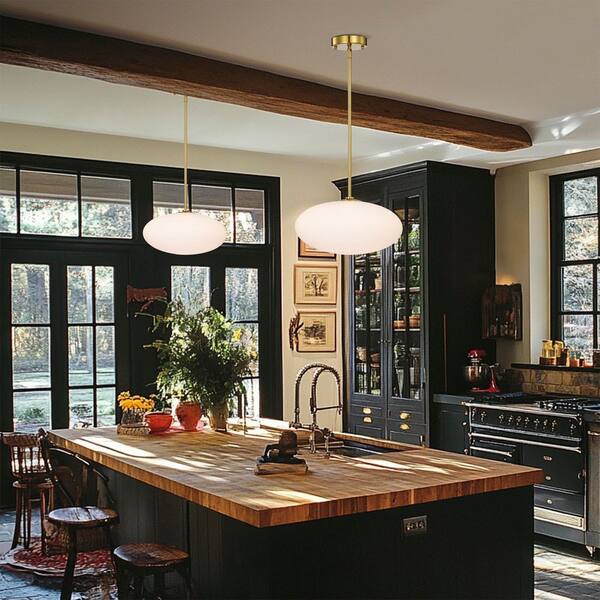 Warehouse of Tiffany Livia 13.8 in. 1-Light Indoor Brass