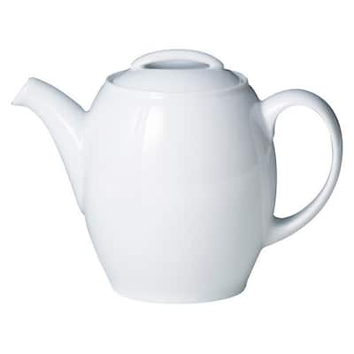 White 8-Cup Porcelain Teapot