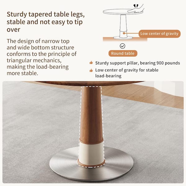 ⭐Jing⭐　INOUT NEW Standard Table Seno Walnut Dining Table for 8 People | Article