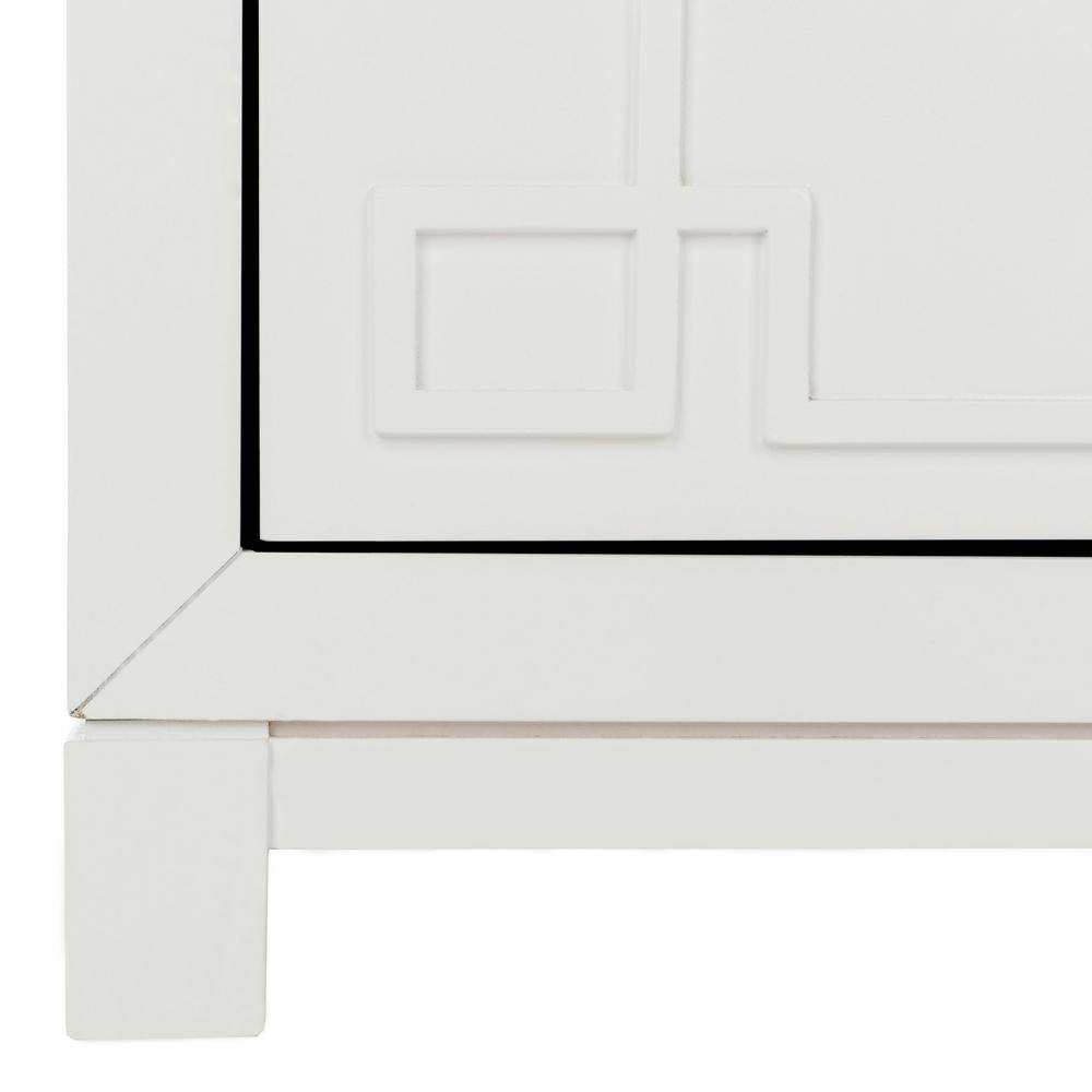 White and Gold Modern 3-Drawer Night Table
