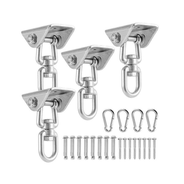 Heavy Duty Swing Hangers Set, 1000 lbs. Capacity 360° Rotate Stainless Steel Swivel Swing Hangers Sets