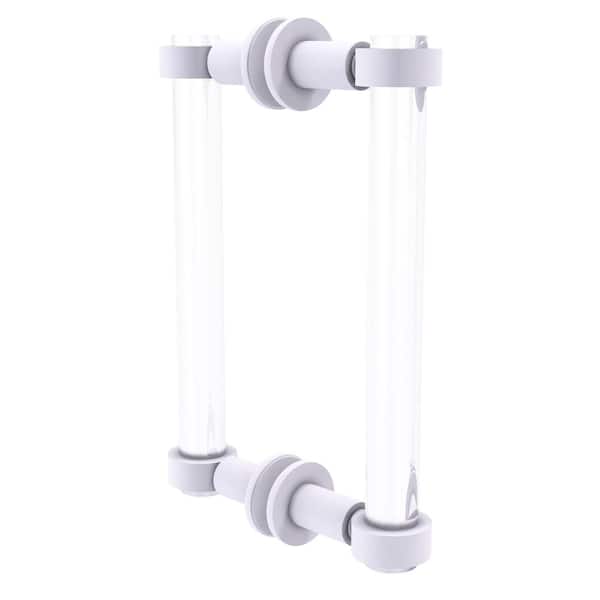 Allied Brass Clearview 8 in. Back to Back Shower Door Pull in Matte White