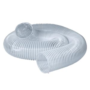 6 in. x 5 ft. Clear PVC Flexible Dust Collection Hose for Woodworking, Shop Vacuum and Dust Collection Fittings