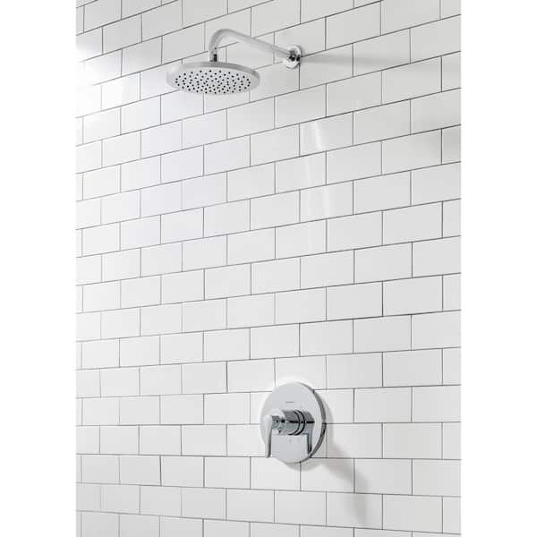 Studio S 1-Handle Water Saving Shower Faucet Trim Kit for Flash Rough-in Valves in Polished Chrome (Valve Not Included)