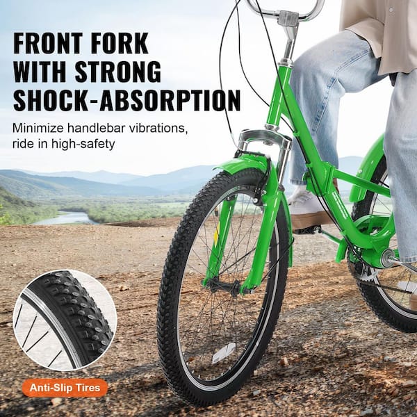 SKYSHALO Folding Adult Tricycle, 24 in. 7-Speed Adult