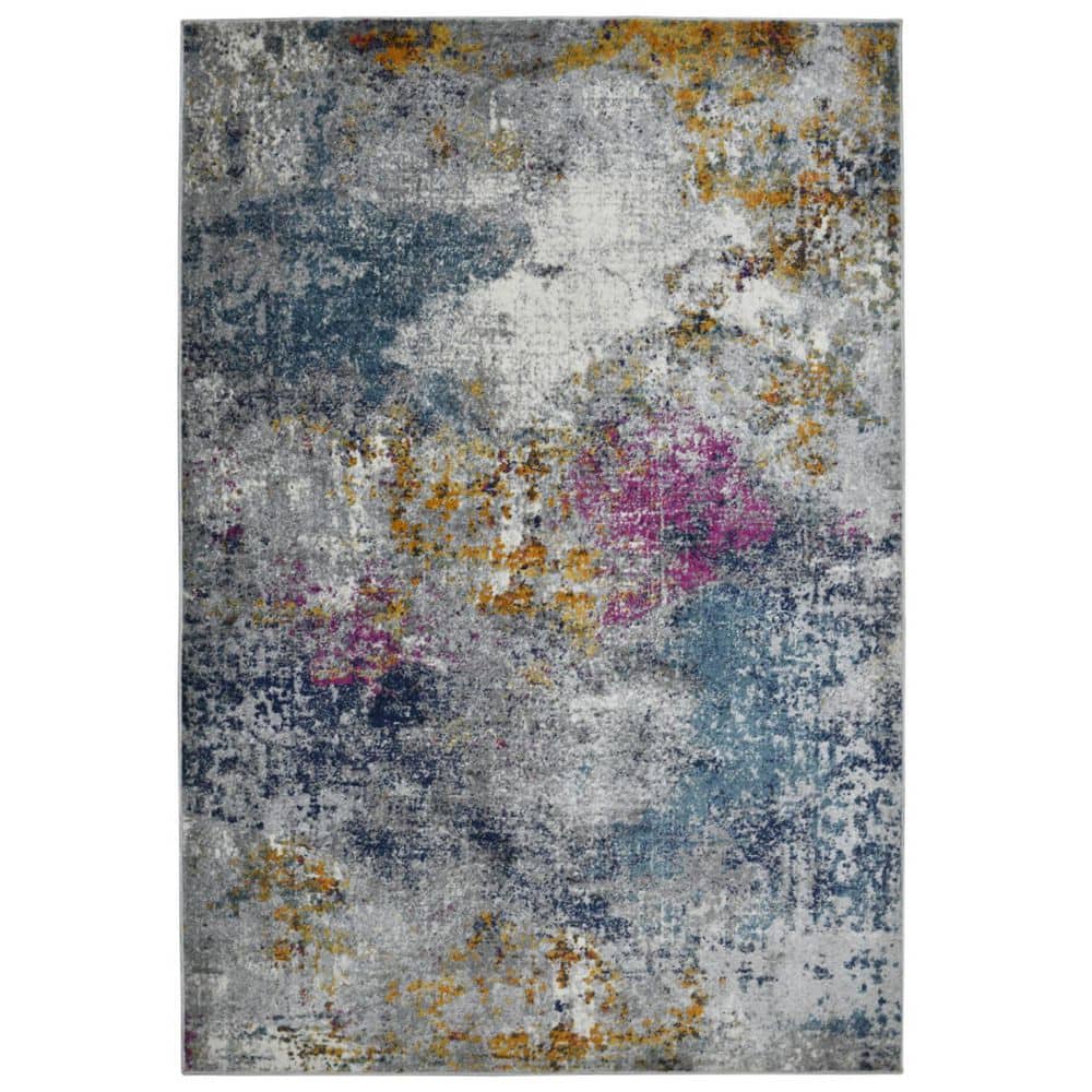 9' X 12' Blue Gray And Purple Area Rug price history on PriceWatchPro