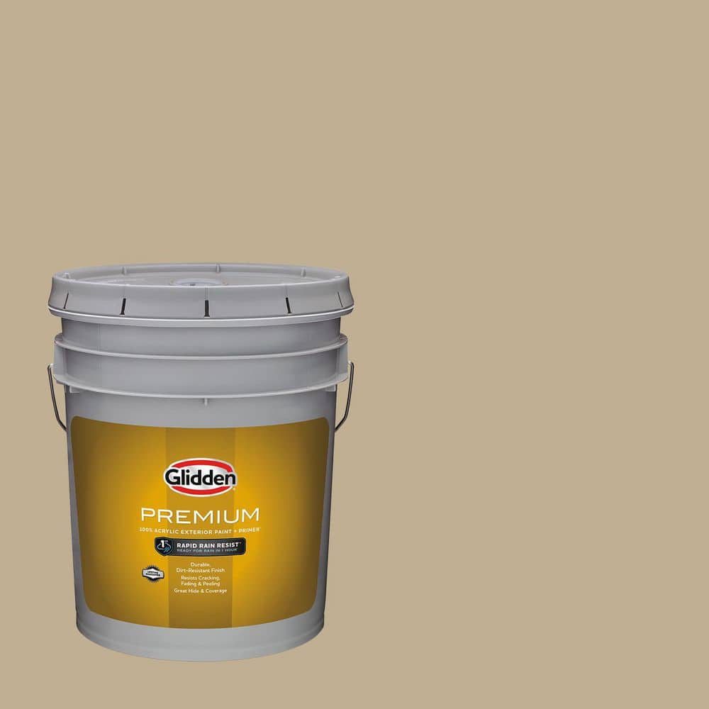 Glidden Premium 5 gal. PPG1101-4 Rock Cliffs Semi-Gloss Exterior