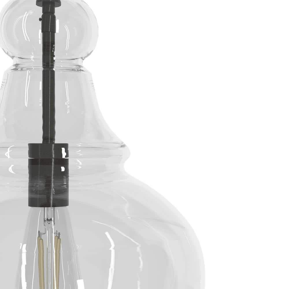 Maple Park Noble Bronze Glass Bell Pendant Light
